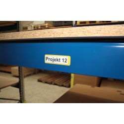 50 stk - Magnetisk etiketholder til hyldeforkanter 31x100mm