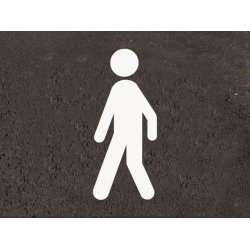 5 stk. fodgnger intetkn 100 cm hj hvid