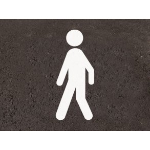 5 stk. fodgnger intetkn 100 cm hj hvid