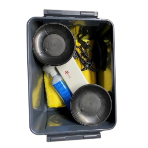 Opbevaringskasse til skilt, for beskyttelse af sugekopperne - leveres uden indhold.