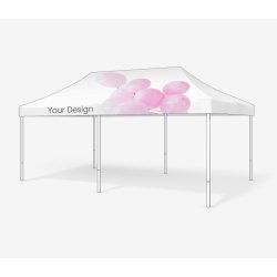 Popup telt 3x6 meter PRO, uten sider - inkl. full digital utskrift