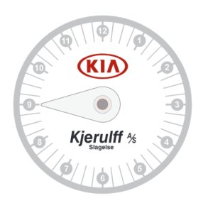 P-plate 10 - type 1 - med 3-fargetrykk 