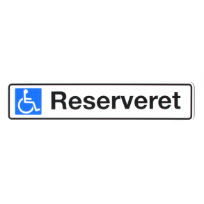Parkeringskilt - Reserveret