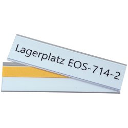50 stk - Selvklbende etiketholder til hyldeforkanter 54x200mm