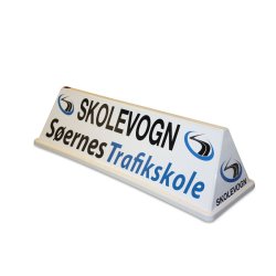 Kreskole tagskilt med folie og lys - Hvid model R