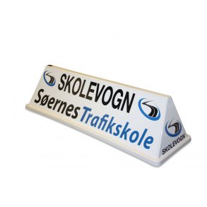 Kreskole tagskilt med folie og lys - Hvid model R