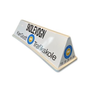 Kreskole tagskilt med folie - Hvid model R