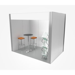 Popup utstillingsstand U-formet Zen 3x2 m - inkl. trykk