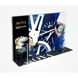 Popup utstillingsstand Semi- Zen 1x4 m - inkl. trykk