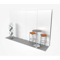 Popup utstillingsstand Semi- Zen 1x4 m - inkl. trykk