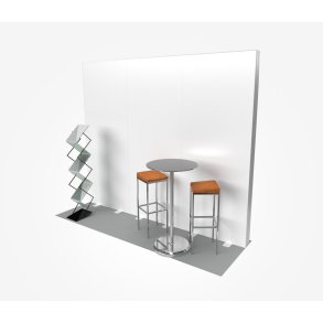 Popup utstillingsstand Semi- Zen 1x3 m - inkl. trykk