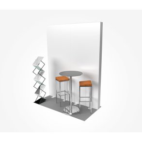 Popup Messestativ Semi- Zen 1x2 m - inkl. trykk