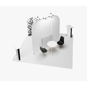 Messestand -formet 4x4 m - inkl. trykk