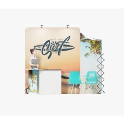 Messestand L-formet 3x3 m - inkl. tryk