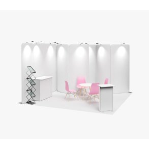 Messestand L-formet 4x4 m - inkl. trykk