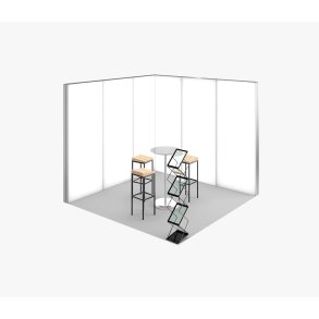 Messestand  L-formet Zen 3x3 m - inkl. trykk