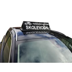 Kjreskole skilt med folie - Sort modell R