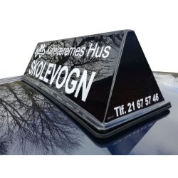 Kjreskole skilt med folie - Sort modell R