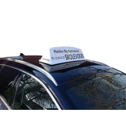 Kreskole tagskilt med folie - Hvid model C 