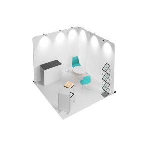 Messestand L-formet 3x3 m - inkl. trykk