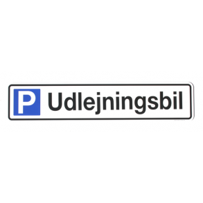 Parkeringsskilt til vg - Udlejningsbil