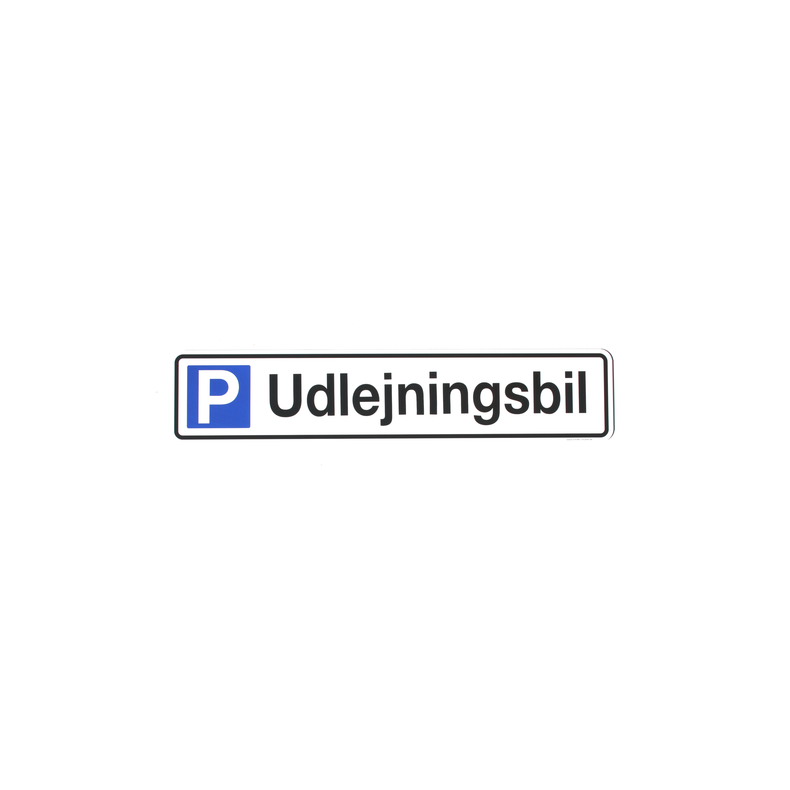 Parkeringsskilt til vg - Udlejningsbil