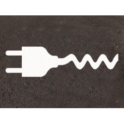 Stik med ledning hvid 30,2120 cm