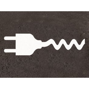 Stik med ledning hvid 30,2120 cm