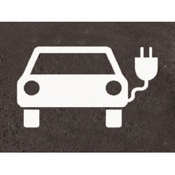 Bil med ledning hvid 80120 cm